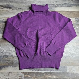 Anonyme Purple Turtleneck Top Size XS 2